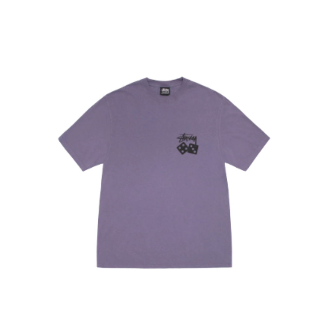 Stussy Dice Tee Pigment Dyed Grape