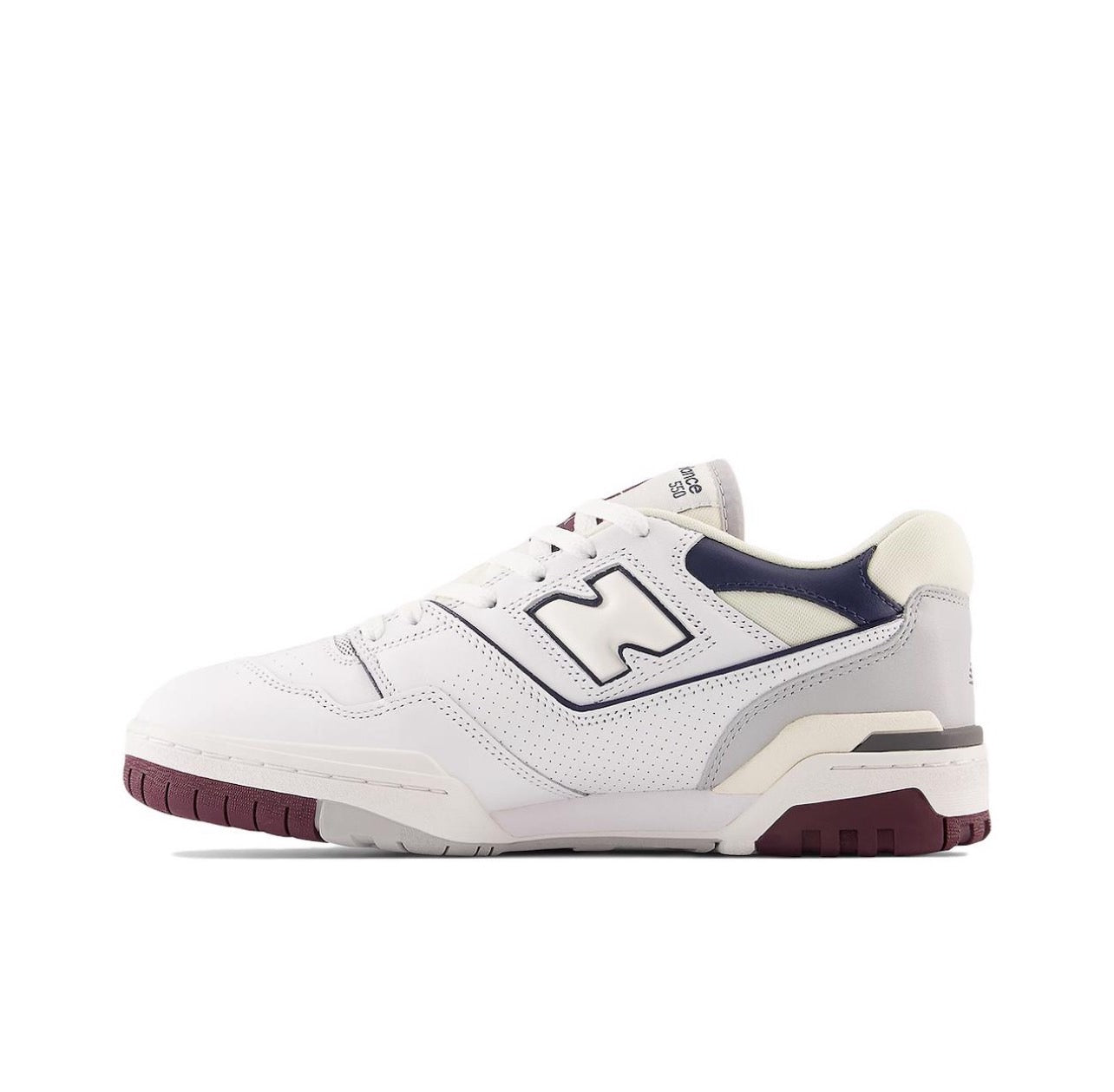 New Balance 550 White Burgundy Navy