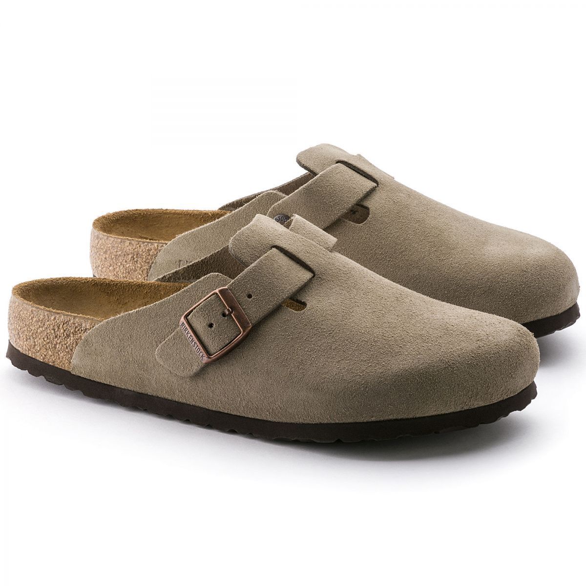 Boston Soft Footbed Suede Taupe Regular