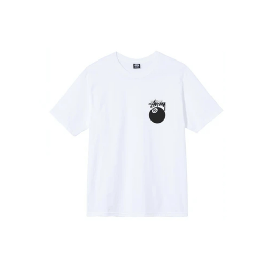 Stussy 8 Ball Pig Dyed Tee White