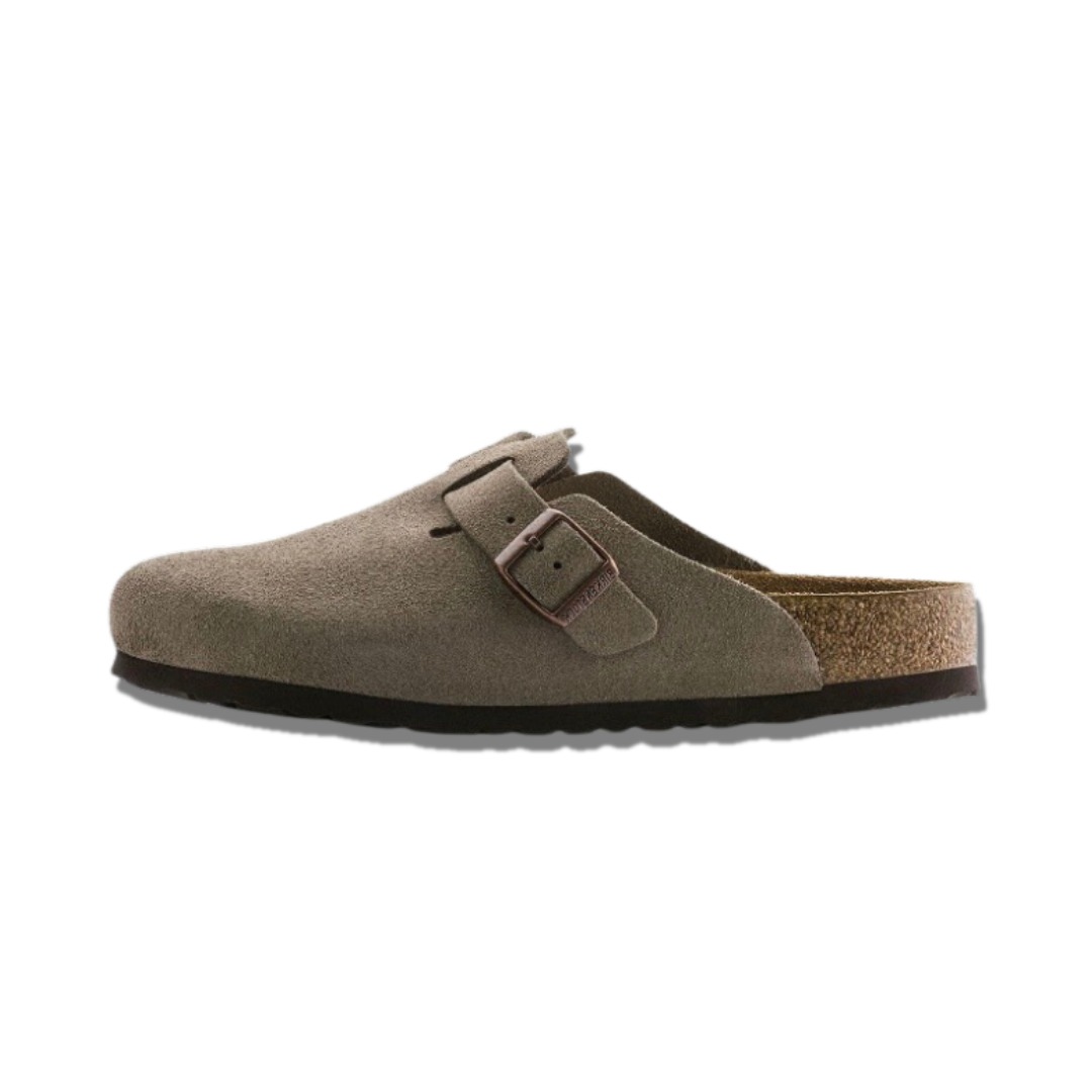 Boston Soft Footbed Suede Taupe Regular