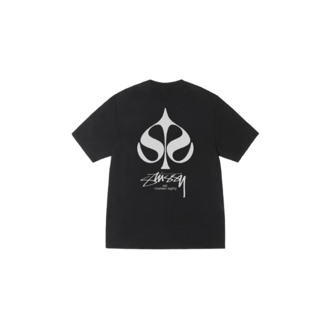 STUSSY Spade Pig. Dyed Tee Black
