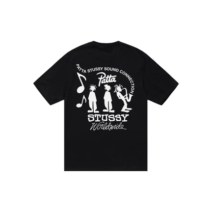 Stussy x Patta Sound Connection Tee Black