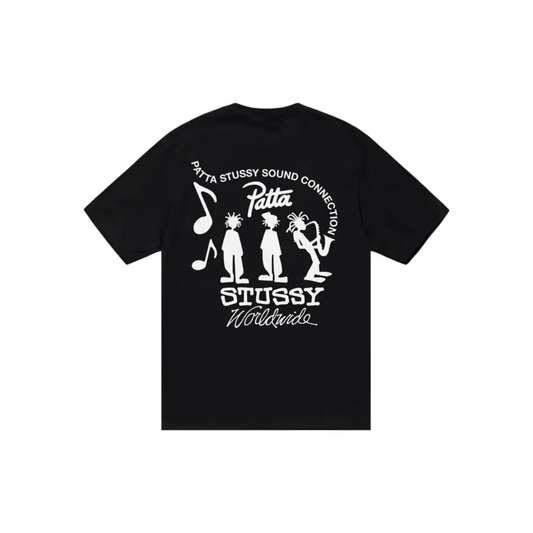 Stussy x Patta Sound Connection Tee Black