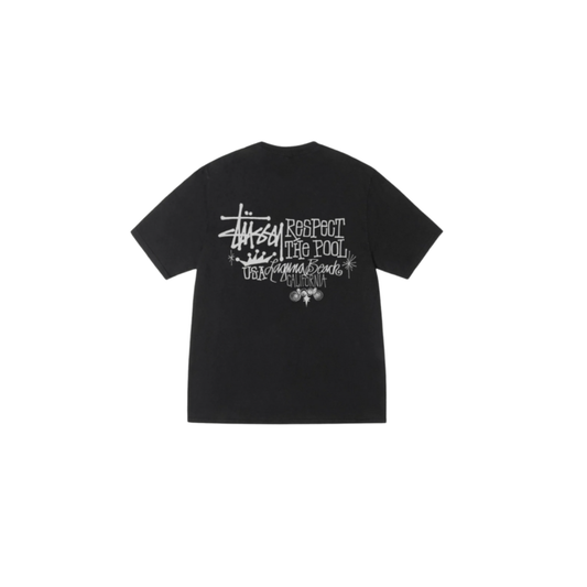 Stussy Respect The Pool Tee Pigment Dyed Black