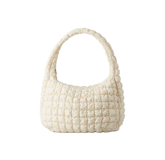 COS Quilted Oversized Shoulder Bag Beige