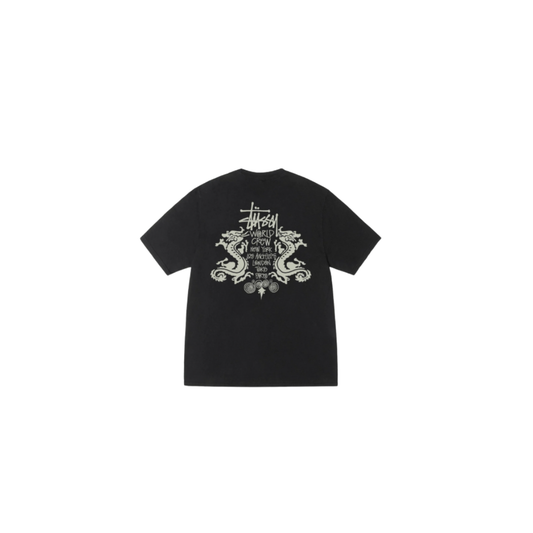 Stussy Double Dragon Tee Pigment Dyed Black