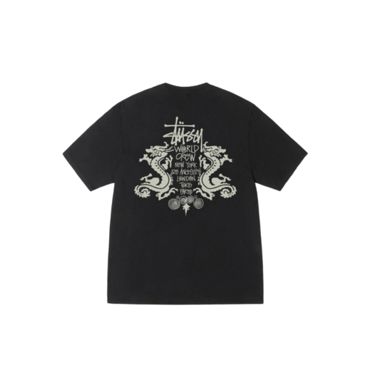 Stussy Double Dragon Tee Pigment Dyed Black