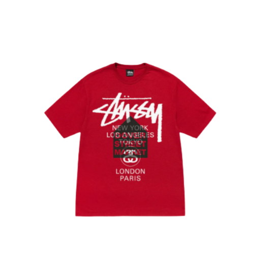 Stussy DSM World Tour T-Shirt Dark Red