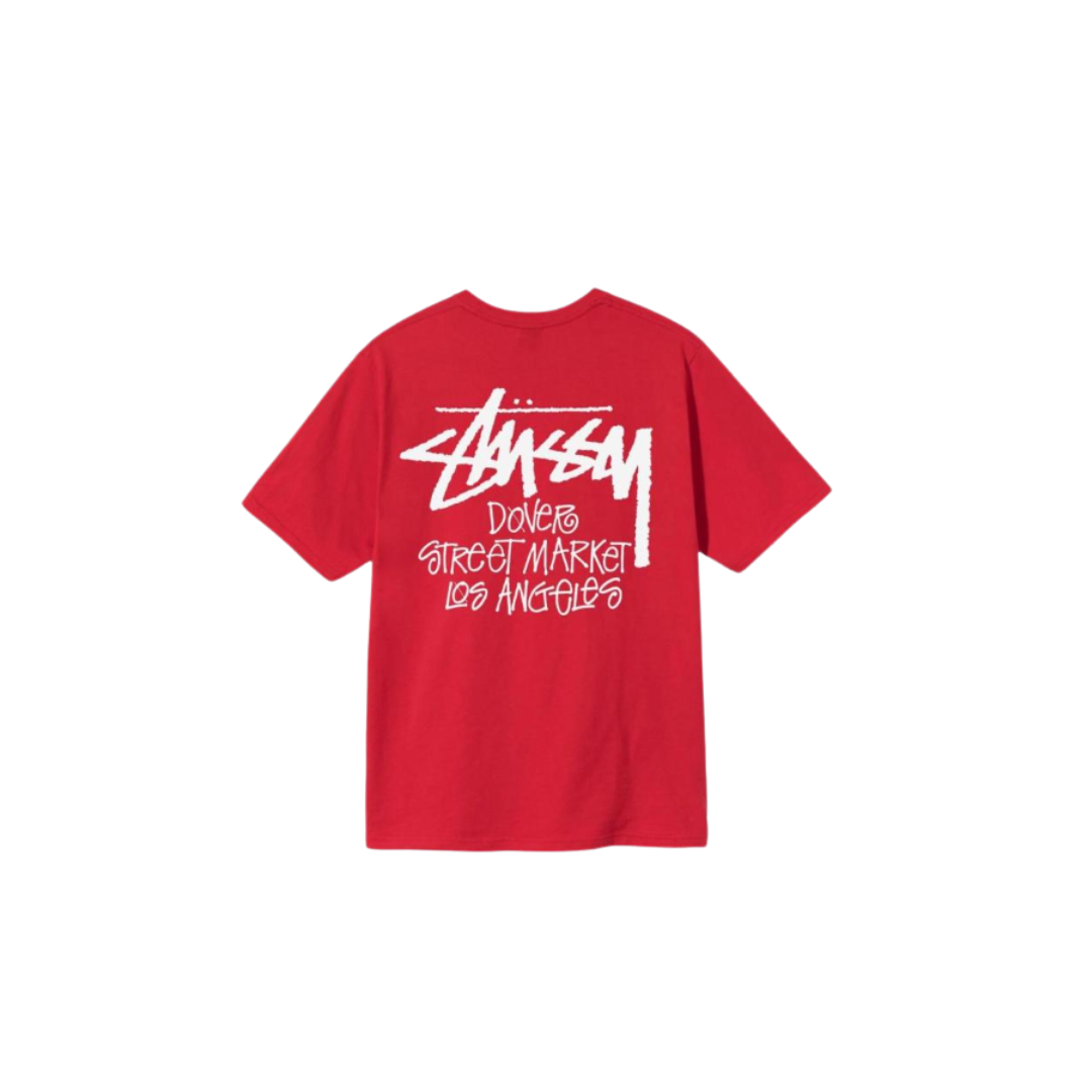 Stussy Stock DSM Los Angeles T-Shirt Red