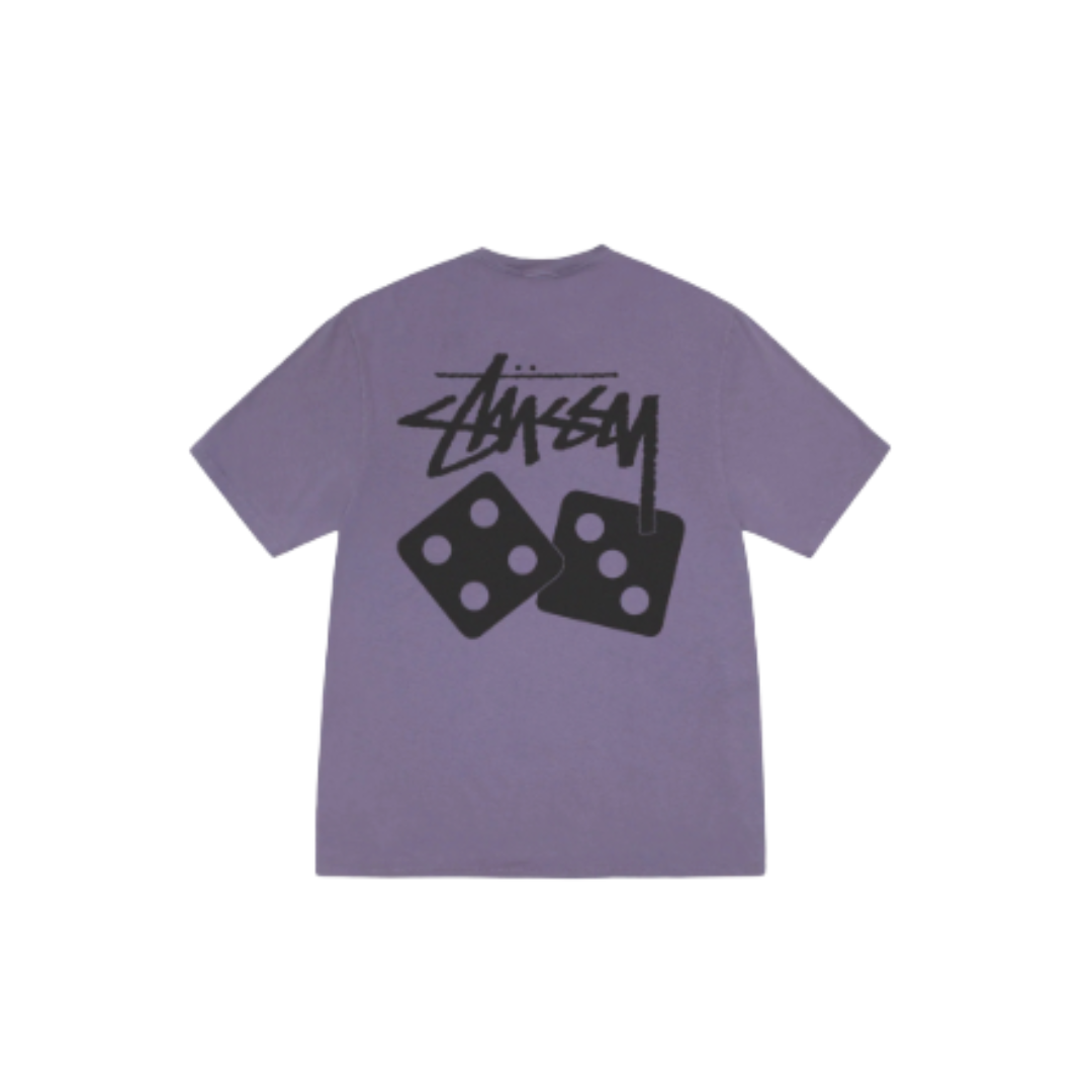 Stussy Dice Tee Pigment Dyed Grape