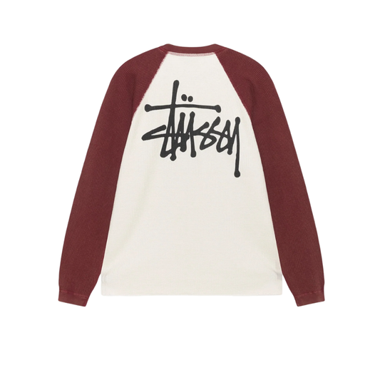 Stussy Raglan Thermal 2 Tone, off white
