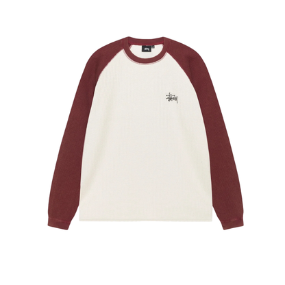 Stussy Raglan Thermal 2 Tone, off white