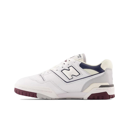 New Balance 550 White Burgundy Navy
