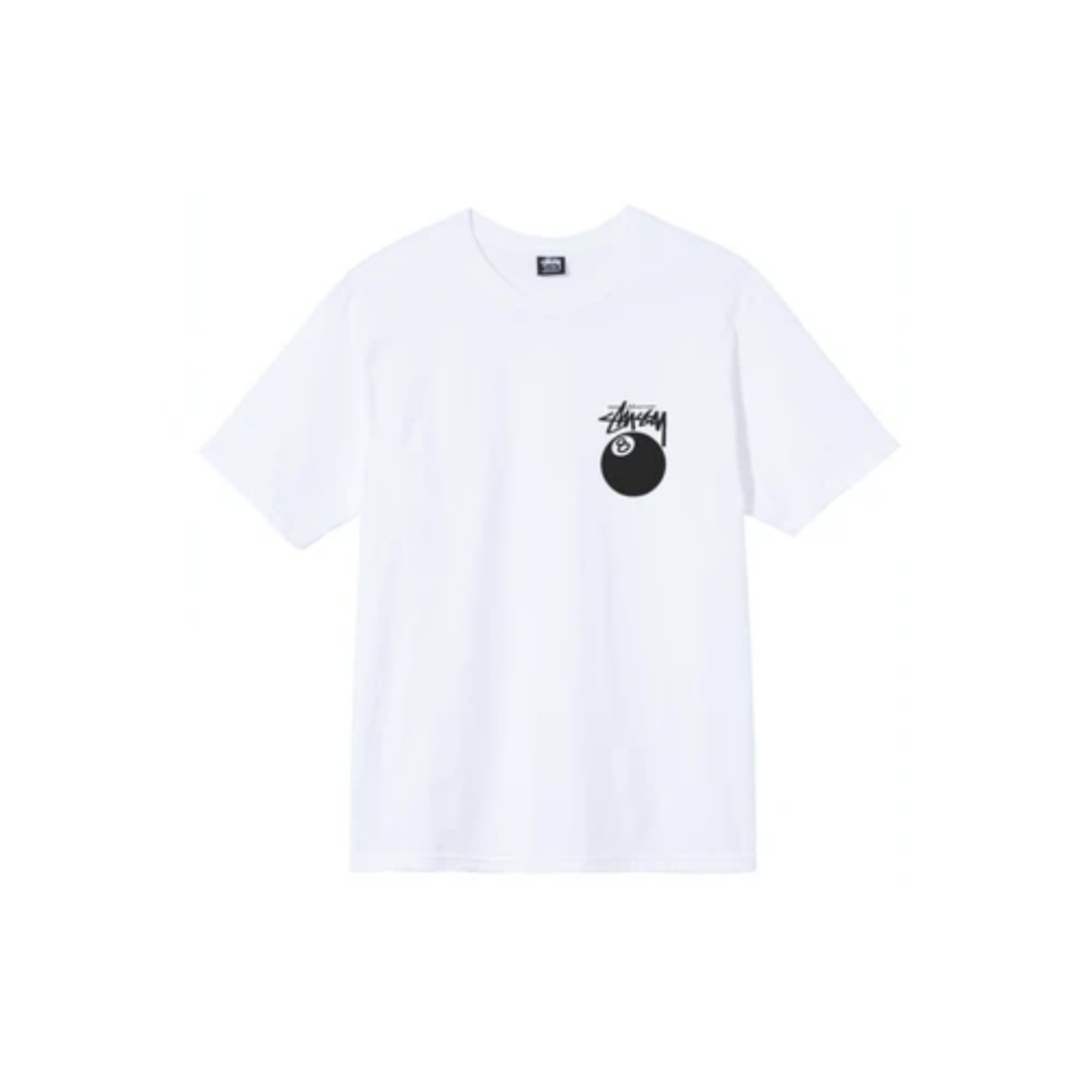 Stussy 8 Ball Pig Dyed Tee White