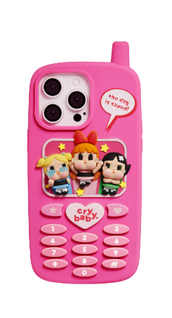 Pop Mart Crybaby Powerpuff Girls Series-Phone Case For Iphone 15 Promax