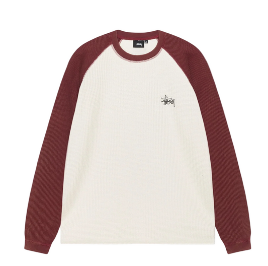Stussy Raglan Thermal 2 Tone, off white