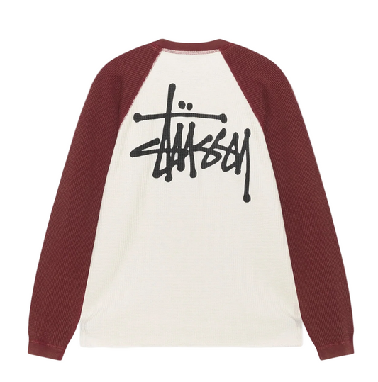Stussy Raglan Thermal 2 Tone, off white