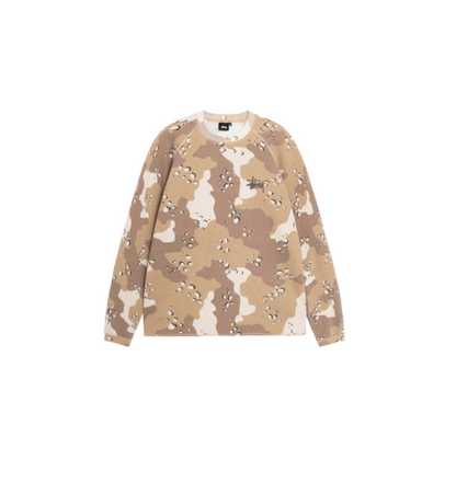 Stussy Raglan Thermal Ls Crew Desert Camo