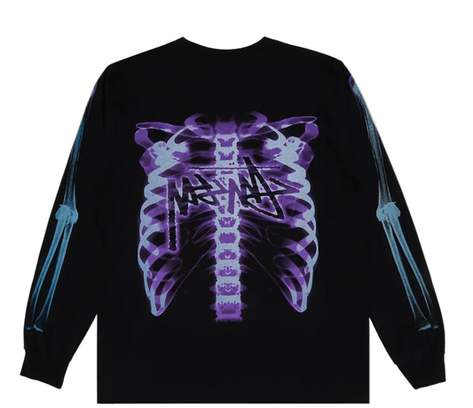 Stussy Rib Cage 3M Long-Sleeve Tee Black