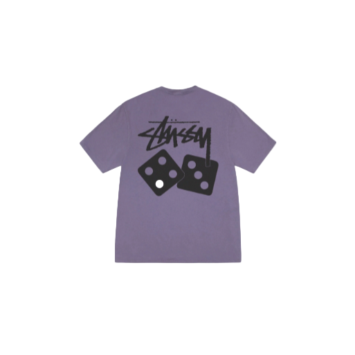 Stussy Dice Tee Pigment Dyed Grape