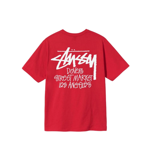 Stussy Stock DSM Los Angeles T-Shirt Red