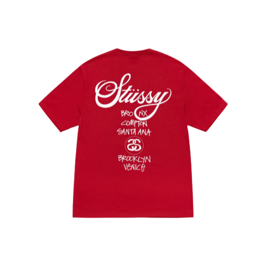 Stussy DSM World Tour T-Shirt Dark Red