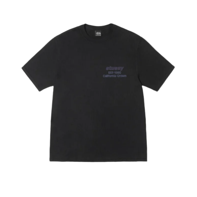 Stussy California Grown Tee Pigment Dyed Black