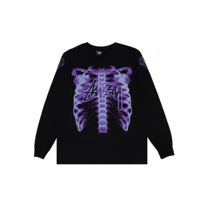 Stussy Rib Cage 3M Long-Sleeve Tee Black