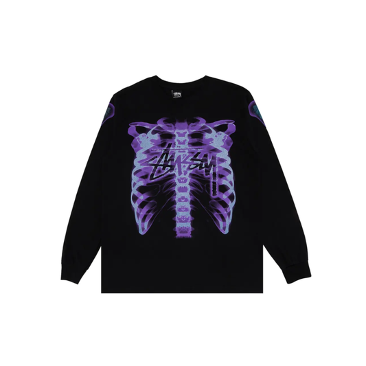 Stussy Rib Cage 3M Long-Sleeve Tee Black